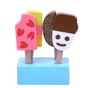 China Printed 1pc Wooden Ice Cream Toys For Preschool Girl Boy Toys factory