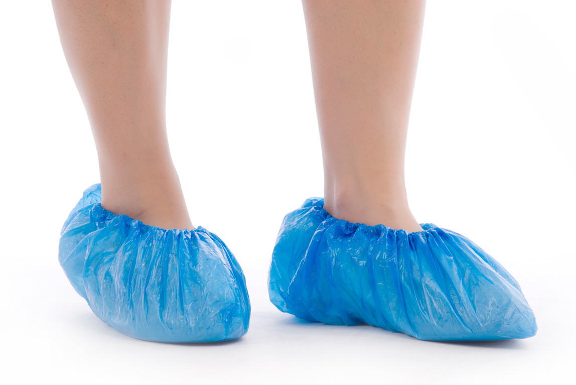 Disposable Polypropylene Nonwoven Shoe Covers With Non Slip Stripes