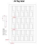 24*84*9*37m 2mil White Matte Synthetic Paper Flag Tag For Cable Label With Tear