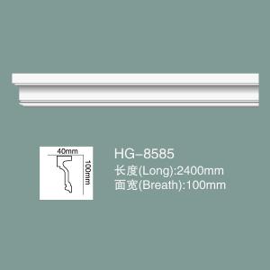 China Dado Rail Foam Skirting Board PU Wall Baseboard HG-8585 factory