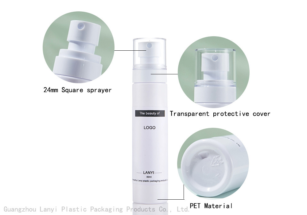 60ml 80ml 120ml PP Cosmetic Spray Bottles Labeling Logo