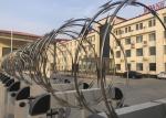 Sliver Color Hot Dipped Galvanized Razor Barbed Wire , Concertina Wire