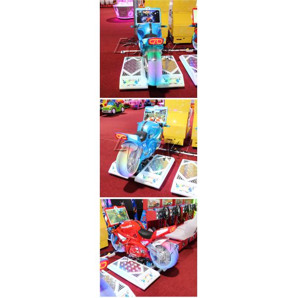 Children Coin Operated Racing Video Game Machine With Dynamic Music