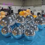 Decorative Inflatable Mirror Ball Outdoor Inflatable Reflective Balloon