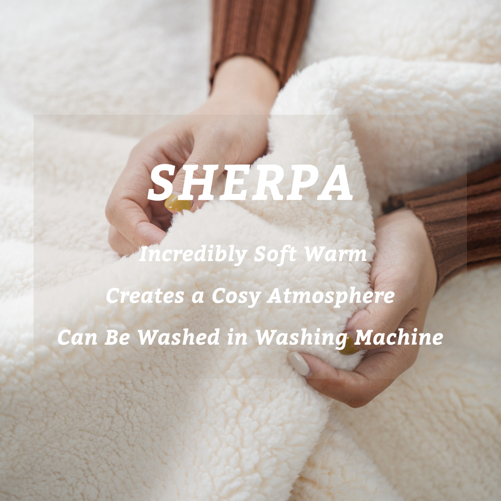 Customized Popular Plaid Sofa Flannel Sherpa Fleece Throw Blanket for High Standards