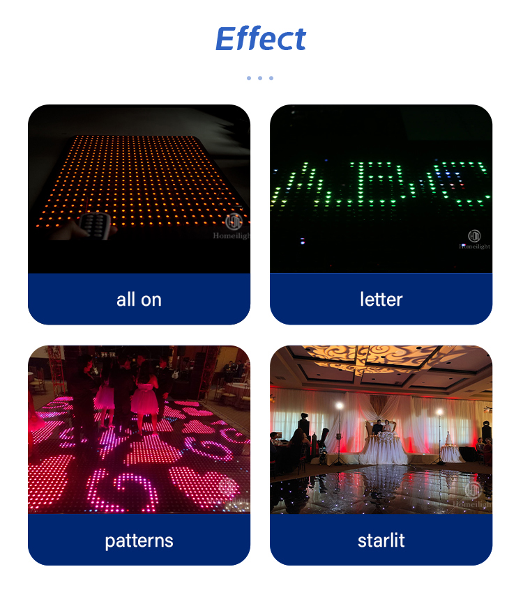 Portable LED Video Dance Floor for Party Night Club Stage Church SMD5050 RGB 3 in 1