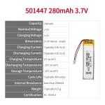 High Discharge Rate Battery 30C Rechargeable 501447 Customized LED Li-Polymer 3