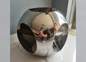 China Polished 45cm 316 Stainless Steel Ball Sculpture For Home Decor factory