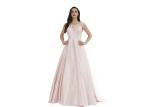 Simple Elegant Satin Fabric Sleeveless Ball Gown Baby Pink European Style