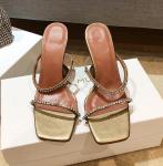 Patent PU OEM 10cm Block Heel Dress Sandals Open Toe High Heel Sandals