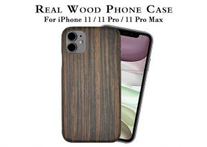 China Anti Fingerprints iPhone 11 Engraved Ebony Wood Phone Case factory