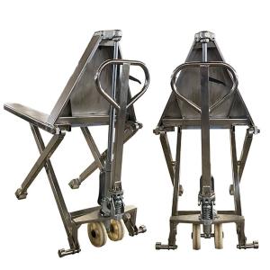 China Stainless Scissor Pallet Truck Manual 2200lbs Lifting Height 800mm factory