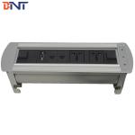 The Silver Aluminum Alloy Electric Desk Flip Up Hidden Socket