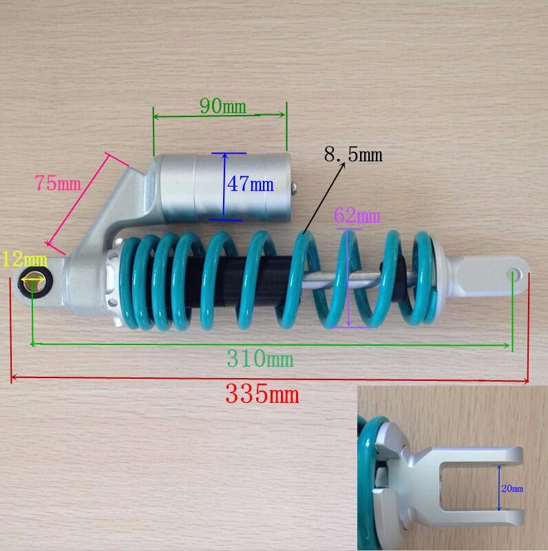 Original OEM Motorcycle Parts 310mm Gas Filled Coil Over Suspension for Scooter