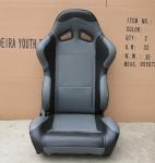 Black And Red Sport Racing Seats Universal Cars Parts Foldable With Safety Belts