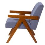 Designed Genuine Leather and Solid Wood Armchair Chair for Customized Practicali