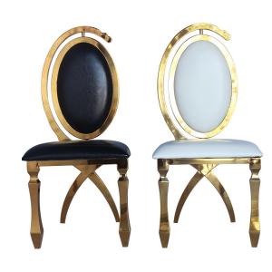 China Modern Banquet Dining Chair Leather Velvet Cover Stainless Steel Frame factory