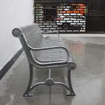 Outdoor Urban Metal Bench , Steel Patio Bench With Mild Steel Cast Iron Material