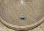Sahara Beige Marble Kitchen Bathroom Sinks With Multi Red Onyx Mosaic Inlay