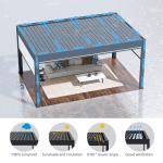 Aluminum Alloy Electric Flip Louver Pavilion The Outdoor Shade is Durable And