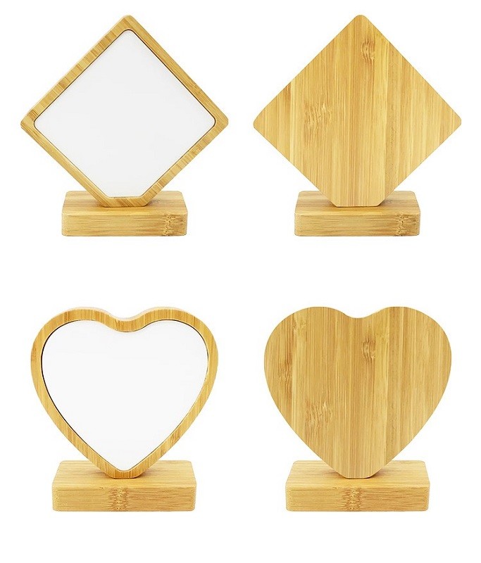Modern magnetic Bamboo Wooden Photo Frame For Sublimation Printing DIY Commemorative Photo Frame Couple Gift Family Memory Ornament