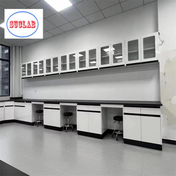 Chemical Resistant Chemistry Lab Workbench Steel Wood Laboratory Bench DTC105
