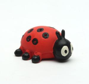 China Soft Latex Ladybug stuffed pet puppy chew toys dog animal toys factory