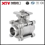 Xtv Stainless Steel 304 316 Bsp 3PC High Platform Thread Ball Valve for