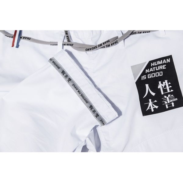 Adults Kids BJJ GI Uniform 550gsm 450gsm White Jiu Jitsu Gi Customized