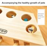 Solid Wooden Interactive Cat Hunt Mouse Toy Hit Hamster Mouse Cat Toy Interactiv