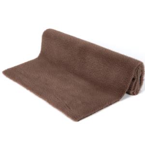 China Medium Weight 100% Polyester Faux Rabbit Fur Fabric with Soft and Luxurious Style factory