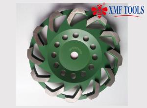 China Fan Cup Turbo 7 Inch Concrete Masonry Grinding Wheel 115mm Green Color factory