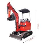 DOOZER Mini Excavator 3.5 Ton Maximum Digging Depth 1600mm Ideal for Mining