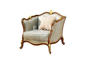 China Antique Leather Wooden Frame Luxury Sofa LF-966 factory