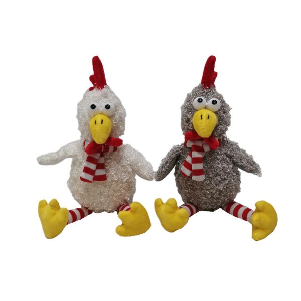 China Easter Plush Toy 2 CLR Chickens With Squeeze Box factory