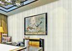 Modern Striped Non Woven Wallpaper For Entertainment / Administration , SGS CSA