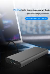 China Metal Housing Power Delivery USB-C PD Portable 20V Laptop Power Bank 100W factory