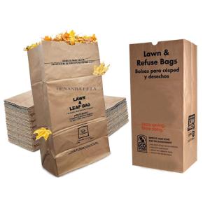 Large Biodegradable Lawn Leaf Paper Bags