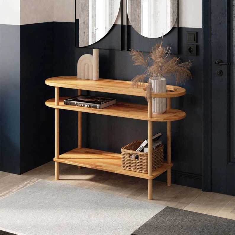 Specific CONSOLE TABLE Solid Wood Nature Table for Customization Home Entrance Bathroom Sofa Hallway