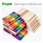 Natural color multi-colored wooden craft popsile sticks Tongue depressor for