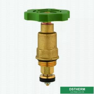 China Green Plastic Handles With Brass Valve Cartridges For Ppr And Brass Stop Valve factory