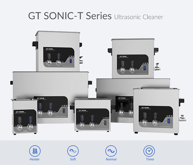 Heated Small Ultrasonic Cleaner Stainless Steel SUS304 Mateiral 0 - 30 Min Timer