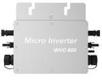 Aluminium Alloy Silver Micro Inverter 600w 230V Solar Power Inverter