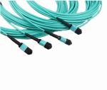 12 Cores 3.0mm MPO Male OM3 Patch Cord UPC MM Low / Standard Loss