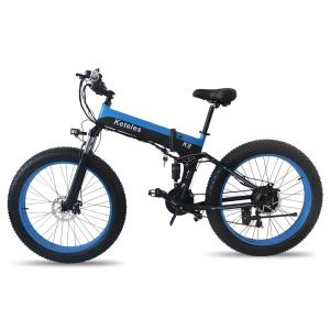 China EU Quality 26x4.0 inch Fat Tire Folding E-Bike 1000W Motor 13AH Lithium Battery 21-Speed Electric Bike Drop Shipping Available factory