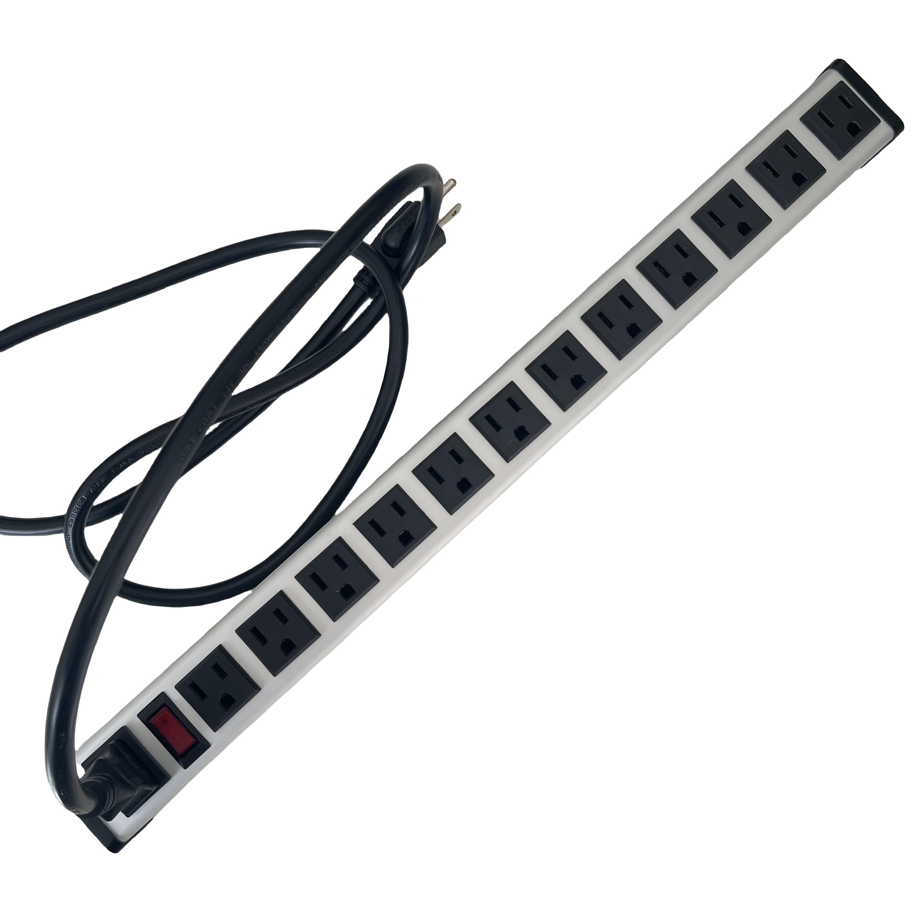 12 Way US Outlet Power Strip with IEC Input C14,Metal Power Bar with C13,NEMA