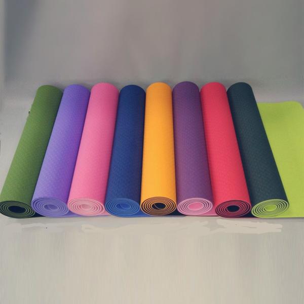 Colorful Double Side Yoga Mat/Eco friendly non slip exercise floor pattern