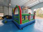 Kids PVC Inflatable Bouncer Combo With Slide Soccer Theme Castle Playground