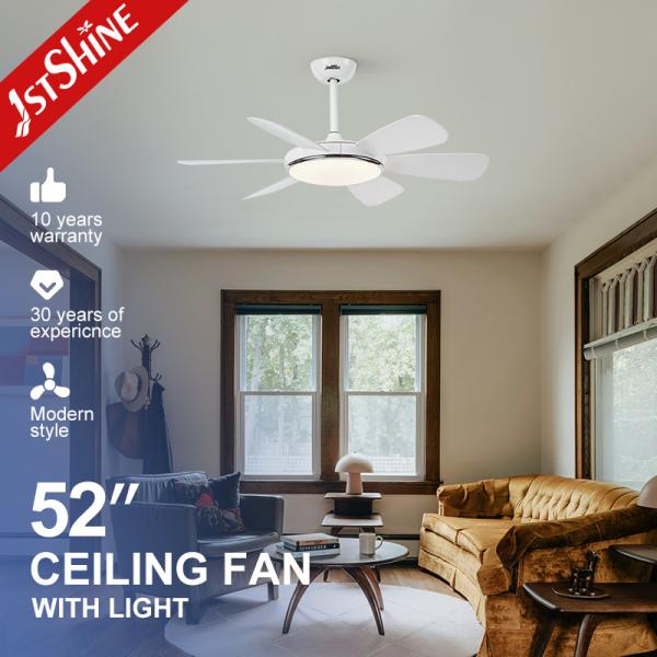 10- 1stshine Modern DC Remote 6 Blades LED Ceiling Fan with Light and Consumptio