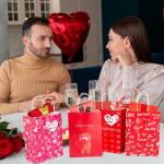 Industry Custom Good Tote Valentine's Day Gift Kraft Paper Bag with Hand Length